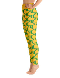 K-Live KL All Over Style Yellow Yoga Leggings