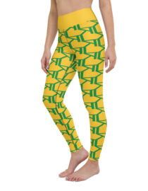K-Live KL All Over Style Yellow Yoga Leggings