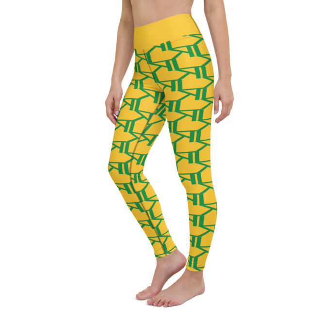 K-Live KL All Over Style Yellow Yoga Leggings