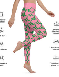 K-Live KL All Over Style Pink Yoga Leggings