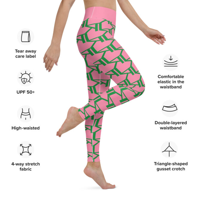K-Live KL All Over Style Pink Yoga Leggings