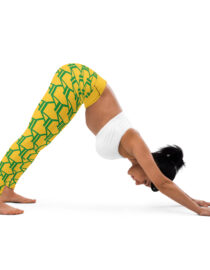 K-Live KL All Over Style Yellow Yoga Leggings