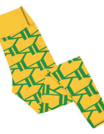 K-Live KL All Over Style Yellow Yoga Leggings