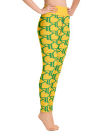 K-Live KL All Over Style Yellow Yoga Leggings