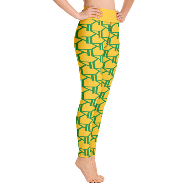 K-Live KL All Over Style Yellow Yoga Leggings