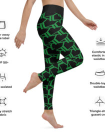 K-Live KL All Over Style Black Yoga Leggings