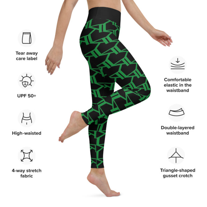 K-Live KL All Over Style Black Yoga Leggings