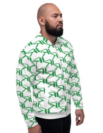 KL Unisex White Bomber Jacket
