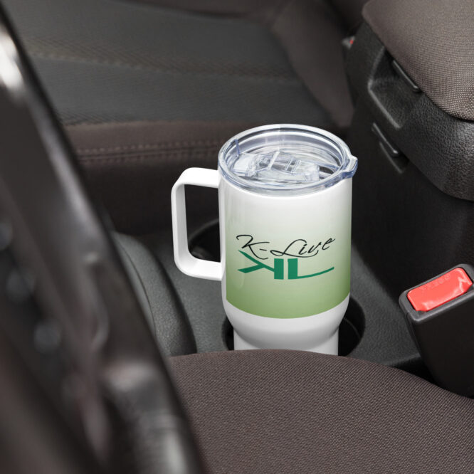 K-Live Travel Mug With A Handle - Green