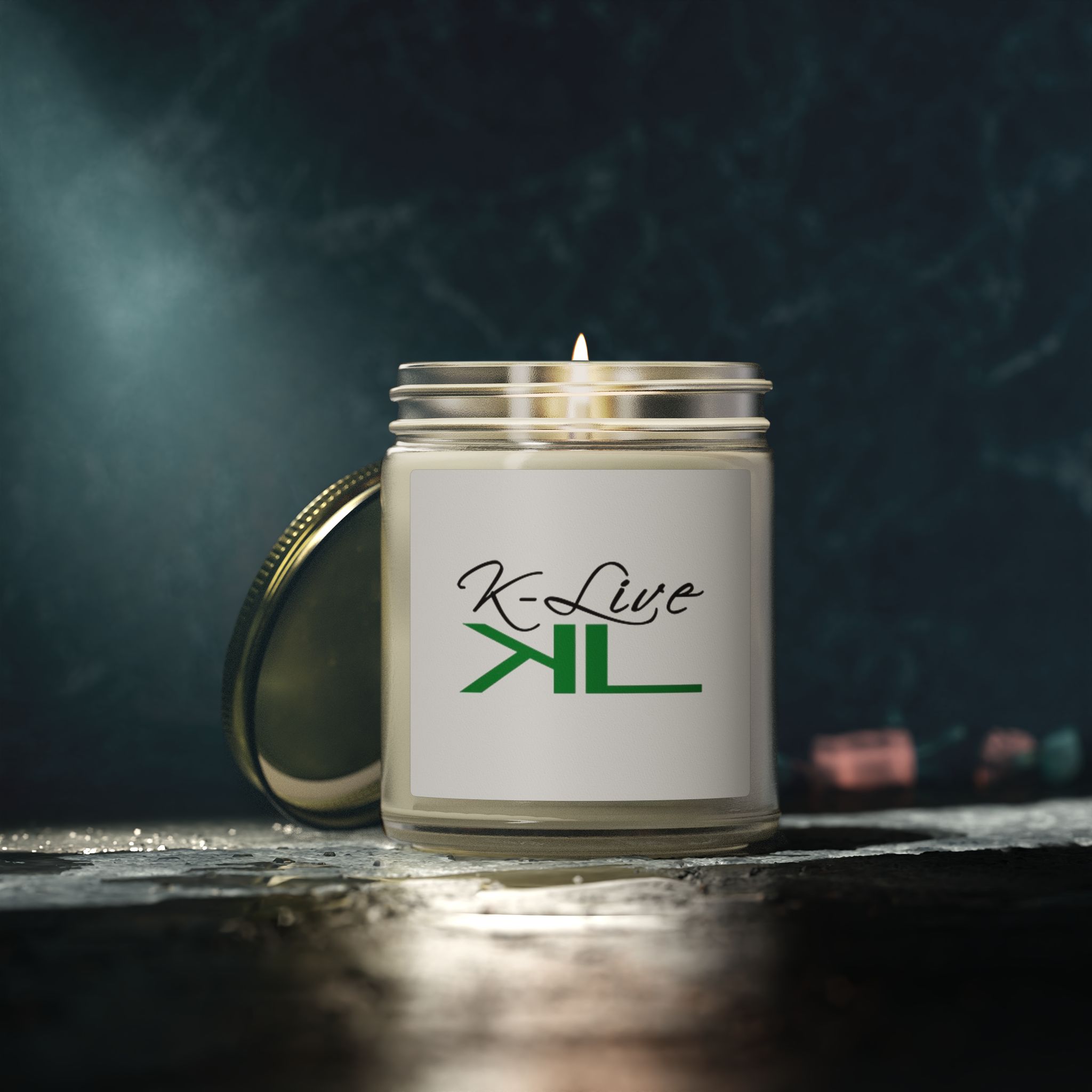 K-Live KL Coconut Apricot Scented Candle 4oz or 9oz | Coconut Apricot Wax Jar Candle